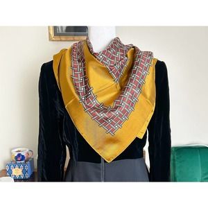 Vintage Silk Scarf, Yves Saint Laurent, Vintage YSL